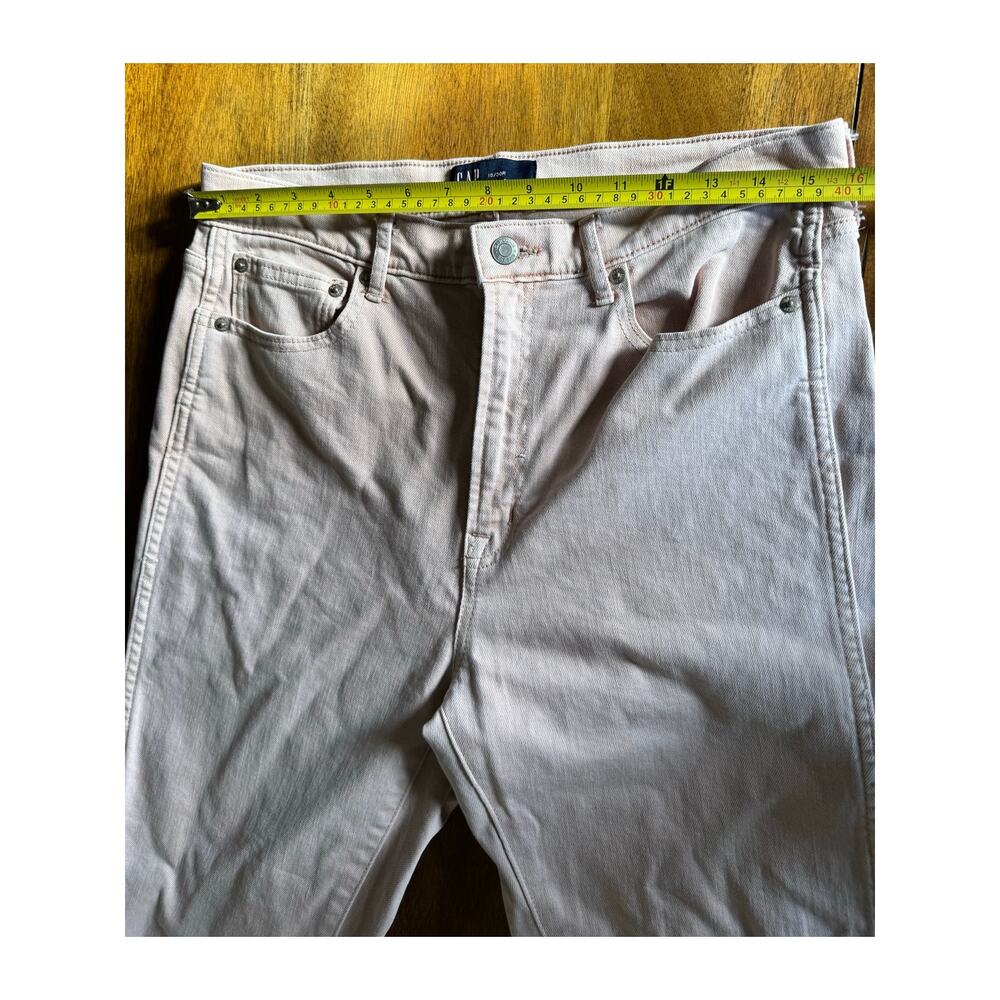 GAP High Rise Vintage Slim Jeans Soft Pink 10/30R Dusty Blush Straight Denim - Picture 5 of 12